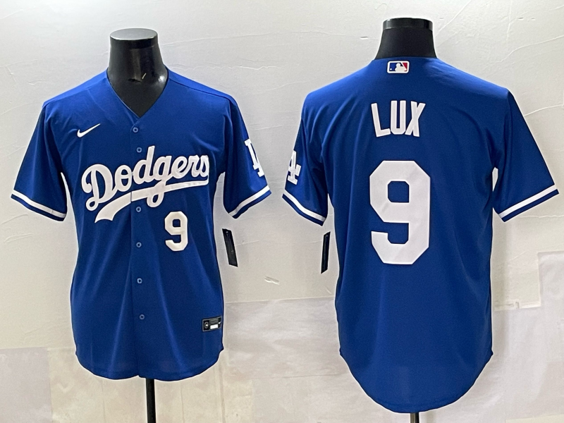 Men Los Angeles Dodgers #9 Lux blue Nike NFL 2025 jersey 005->los angeles dodgers->MLB Jersey